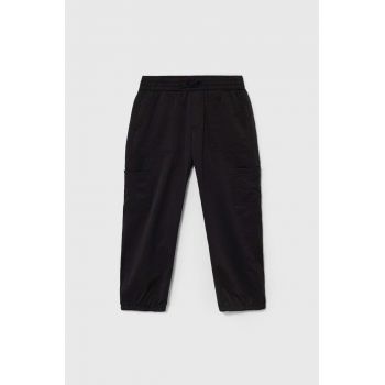 Abercrombie & Fitch pantaloni copii culoarea negru, neted