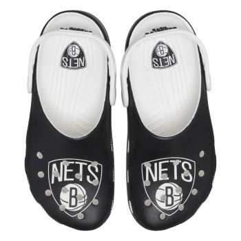 Saboti Crocs NBA Brooklyn Nets Clog Alb - White/Black