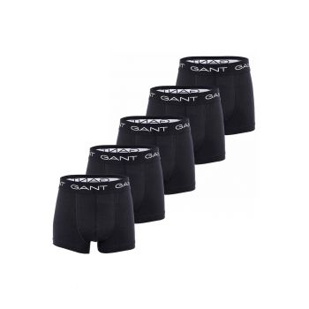 Set de boxeri din amestec de bumbac cu banda logo in talie - 5 perechi
