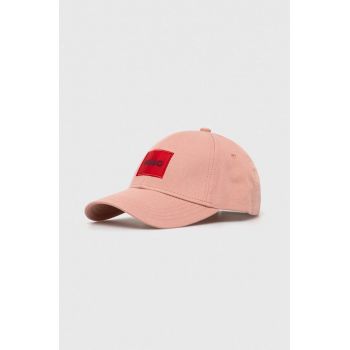 HUGO șapcă de baseball din bumbac culoarea alb, cu imprimeu 50492745 ieftina