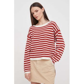 Sisley pulover femei, culoarea rosu, light ieftin