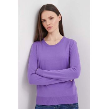 Sisley pulover femei, culoarea violet, light ieftin