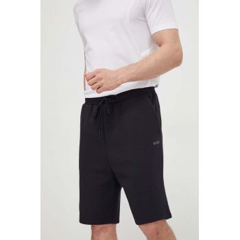 Boss Green pantaloni scurti barbati, culoarea negru