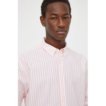 Levi's camasa din bumbac barbati, culoarea roz, cu guler button-down, relaxed de firma originala