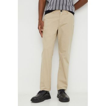 PS Paul Smith pantaloni barbati, culoarea bej, mulata