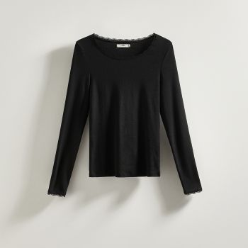 Reserved - Ladies` blouse - Negru