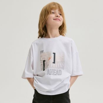 Reserved - T-shirt cu imprimeu - Alb