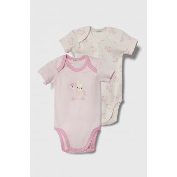 United Colors of Benetton body din bumbac pentru bebelusi 2-pack