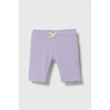 United Colors of Benetton leggins copii culoarea violet, neted ieftini