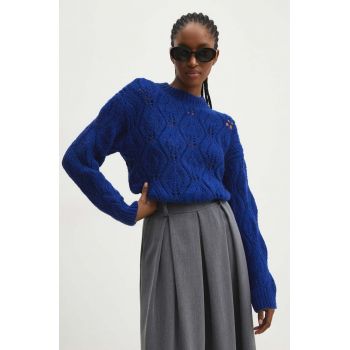 Answear Lab pulover femei, culoarea albastru marin