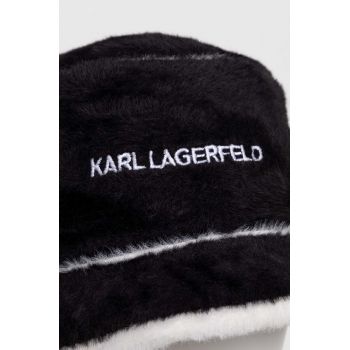 Karl Lagerfeld palarie culoarea negru de firma originala