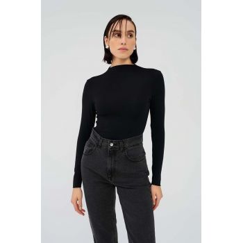 Saint Body bluza femei, culoarea negru, neted