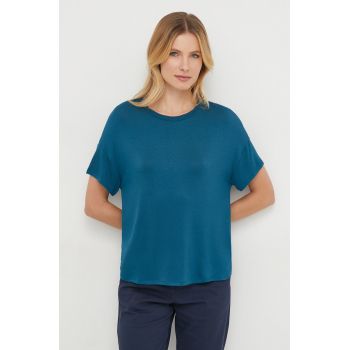 United Colors of Benetton tricou femei, culoarea albastru marin de firma original