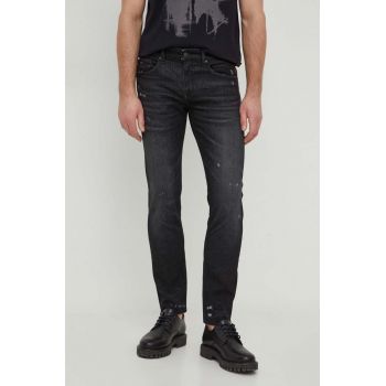 Boss Orange jeansi barbati, culoarea negru