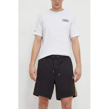 EA7 Emporio Armani pantaloni scurti barbati, culoarea negru de firma originali