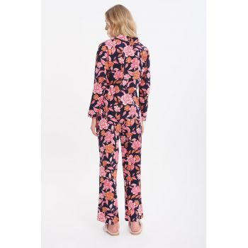 Pijama cu imprimeu floral