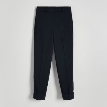 Reserved - Pantaloni cu manșete - Bleumarin