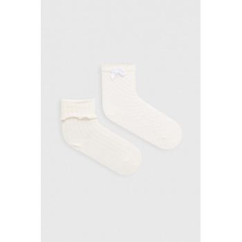 United Colors of Benetton sosete bebe 2-pack culoarea alb