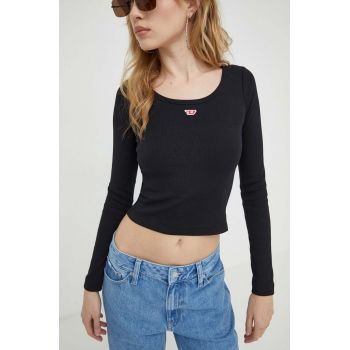 Diesel longsleeve femei, culoarea negru