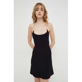 Diesel rochie culoarea negru, mini, evazați A12402.0DLAX