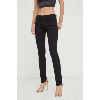 Elisabetta Franchi jeansi femei, culoarea negru