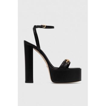 Elisabetta Franchi sandale de piele culoarea negru SA23B41E2