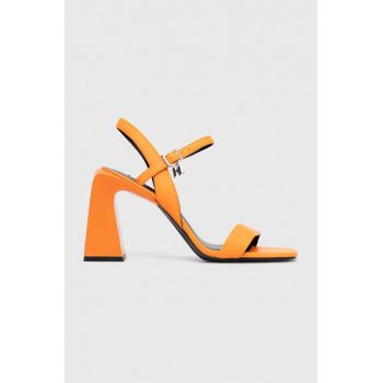 Karl Lagerfeld stilettos de piele ASTRA NOVA culoarea portocaliu, KL33124 Karl Lagerfeld stilettos de piele ASTRA NOVA culoarea portocaliu, KL33124