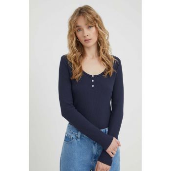 Levi's longsleeve femei, culoarea albastru marin