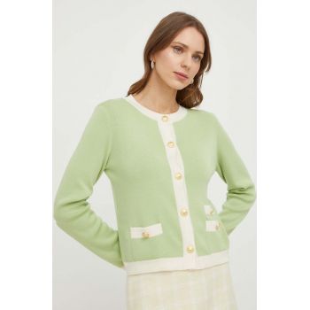 Luisa Spagnoli pulover de lana femei, culoarea verde, light de firma original