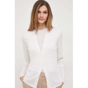 Max Mara Leisure tricou și cardigan de lână culoarea alb, light 2416380000000 de firma original