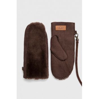 UGG manusi din piele de caprioara culoarea maro