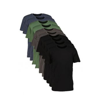 Set de tricouri cu decolteu la baza gatului - 10 piese