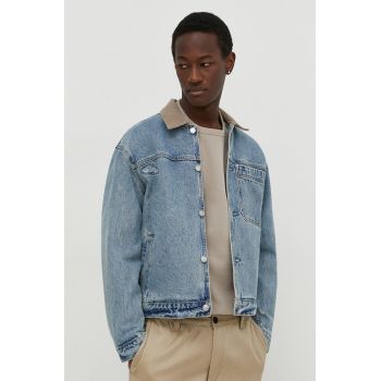 Abercrombie & Fitch geaca jeans barbati, de tranzitie de firma originala