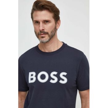 Boss Green tricou din bumbac barbati, cu imprimeu