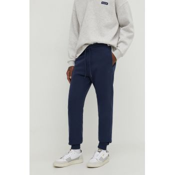 Hollister Co. pantaloni de trening culoarea albastru marin, neted de firma originali