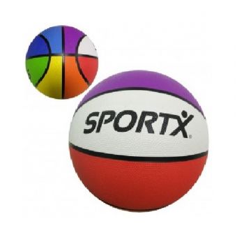 Minge baschet SportX din cauciuc mat multicolor diametru 24 cm la reducere