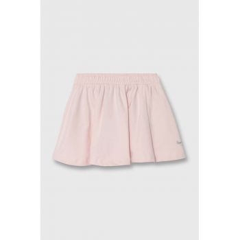 Pepe Jeans fusta din bumbac pentru copii NERY culoarea roz, mini, evazati