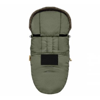 Sac de dormit impermeabil de iarna din plus cu umplutura fleece pentru carucior 105x48cm Khaki