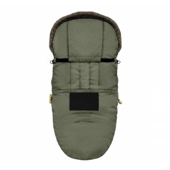 Sac de dormit impermeabil de iarna din plus cu umplutura fleece pentru carucior 105x48cm 0-36 luni Khaki de firma original