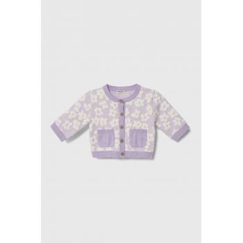 United Colors of Benetton cardigan bebe culoarea violet, light de firma original