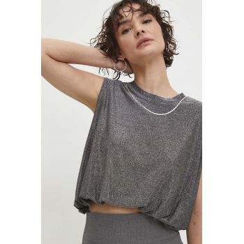 Answear Lab bluza femei, culoarea gri, cu imprimeu de firma originala