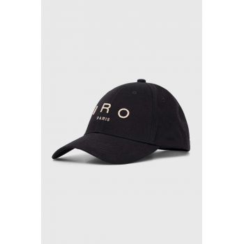 IRO șapcă de baseball din bumbac culoarea negru, cu imprimeu, WF90GREB