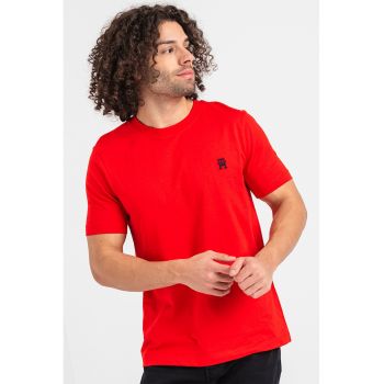 Tricou din bumbac organic cu decolteu la baza gatului