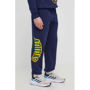adidas Originals pantaloni de trening culoarea bleumarin, cu imprimeu IS0196 ieftini