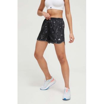 adidas Performance pantaloni scurți de alergare Run It culoarea negru, cu model, high waist IL7221