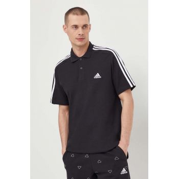 adidas polo de bumbac culoarea negru, cu imprimeu  IC9310