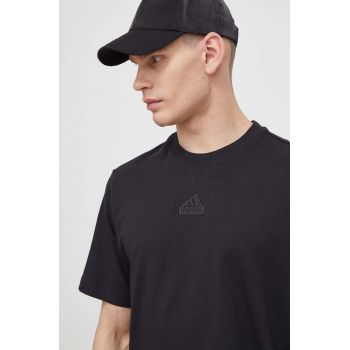 adidas tricou din bumbac bărbați, culoarea negru, cu imprimeu IR5266