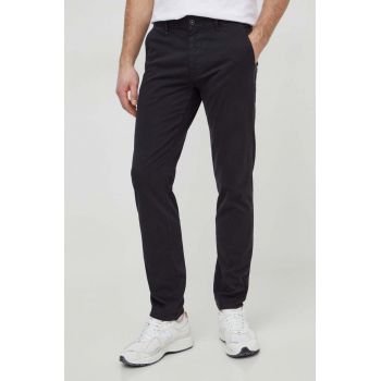 BOSS Orange pantaloni barbati, culoarea negru, drept, 50510933