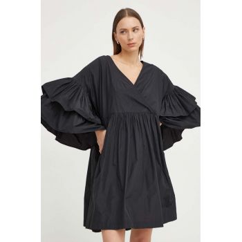 MMC STUDIO rochie culoarea negru, mini, oversize