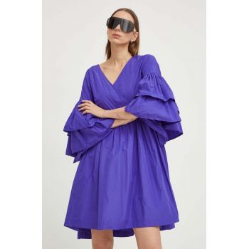 MMC STUDIO rochie culoarea violet, mini, oversize la reducere